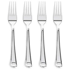 300 Count Plastic Forks - 7 Inch Heavy Duty Disposable Silverware - Bulk Fanc... - Picture 1 of 7