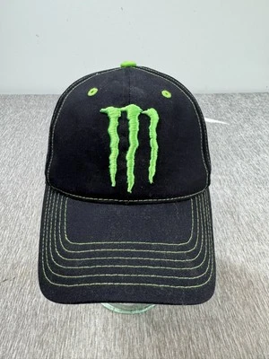 Monster Energy Ricky Carmichael Hat Cap Strap Back Black NASCAR Racing Mens #4 - Image 1 of 4