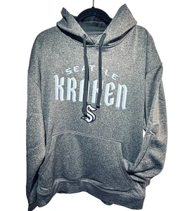 Seattle Kraken Herren XL Hoodie grau zweifarbig Logo Pullover Sweatshirt NHL Hockey - Bild 1 von 12