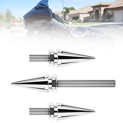 Windshield Spike Bolts Chrome For Harley Street Electra Glide Freewheeler NEW — 第 1/4 张图片