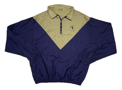 *VTG* Augusta National LPGA Women Blue Beige 1/4 Zip Windbreaker; Made in USA; M - Image 1 of 4