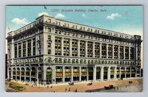 Omaha NE-Nebraska, Brandeis Gebäude, Werbung, Antik, Vintage Postkarte - Bild 1 von 2