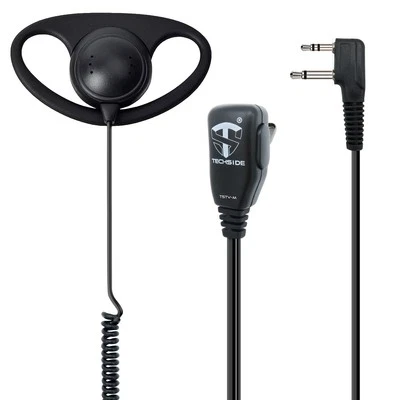 TechSide TSTV-M Auricolare Avvolgente Forma D 2 Pin Midland per Radio ricetra...