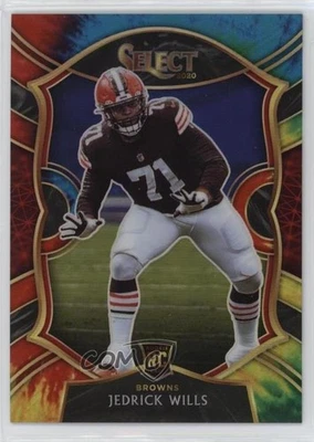 2020 Panini Select Concourse Tie-Dye Prizm /25 Jedrick Wills #90 Rookie RC - Image 1 of 2