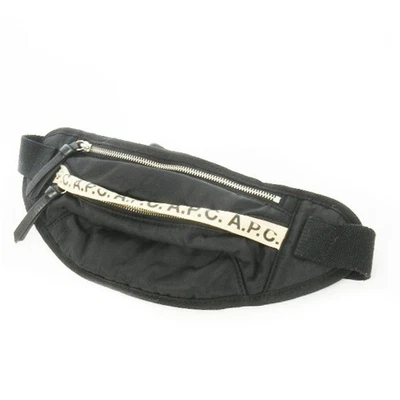 A.P.C. Bolso de cintura Body Bag Nylon Logo Bicolor Negro / AO6 ■GY18 Hombres - Imagen 1 de 4