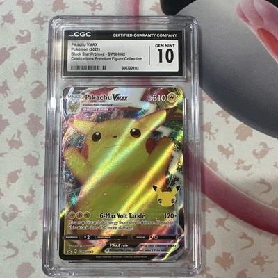 CGC 10 Pikachu VMAX SWSH062 SWSH: Sword & Shield Promo Cards Holo - Image 1 of 4