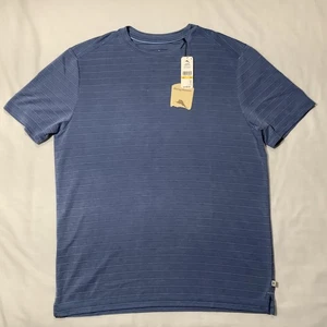Tommy Bahama Shirt Mens Medium Blue Rio Breeze SS Tee Striped Tencel Casual - Picture 1 of 9