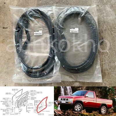 86-97 Genuine Nissan Navara Hardbody D21 Truck door weatherstrip rubber seal - Image 1 of 4
