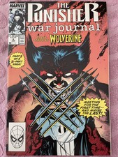 The Punisher War Journal #6 Jim Lee Cover vs Wolverine Marvel Comics 1989 NM+