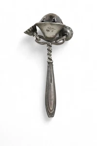 Antike Kinderrassel aus Silber - mit Glöckchen - Bild 1 von 3