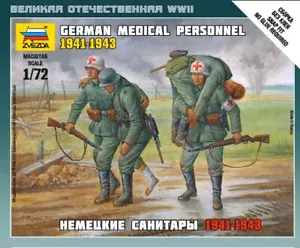 Zvezda Models 1/72 (Snap-Fit) German Medical Personnel 1941-1943 (4 Figures) - Picture 1 of 1