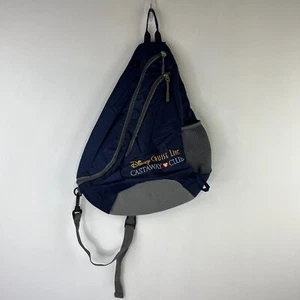 Disney Cruise Line Castaway Club Sling Shoulder Bag Backpack Embroidered Blue - Picture 1 of 6