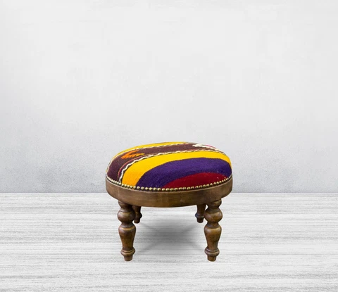 Kilim Covered Bench,Decorative Bench, Ottoman Bench, Footstool,Stool,Furniture Cover