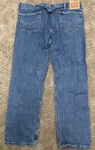 Levis 505 Regular Fit Jeans Mens 40x32 Light Blue Work Jeans Mexico - Picture 1 of 9
