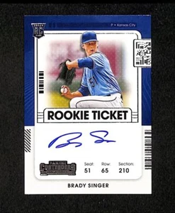 Brady Singer 2021 Panini Contenders RC Auto Kansas City Royals #120 - Picture 1 of 2