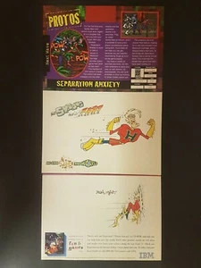 Hyperman PC 2-seitige Printanzeige Original Art 7,75x10,80 - Bild 1 von 3