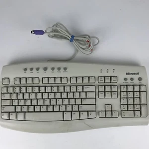 Genuine Microsoft Internet Home Office Keyboard Part X08-01157 RT9443 White PS/2 - Picture 1 of 6