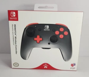 Nintendo PDP Switch Rematch Wireless Controller Schwarz Fade Red Tasten Sealed - Bild 1 von 10