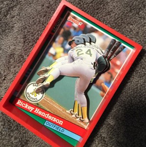 Rickey Henderson "ULTRA RARE ERROR" Card  + TRI CARD Donruss Card #648