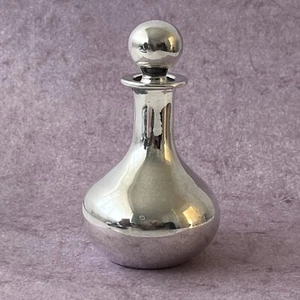 Sterling Silver Perfume Bottle Glass E69 & 23 - Picture 1 of 10