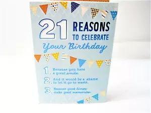 Birthday Card for 21st Birthday 21 year old for Daughter Son Friend Anyone! - Picture 1 of 5