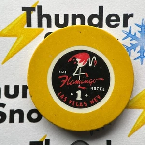 ⚡️❄️ Casino Chip 😳 The Flamingo Roulette Table #1 Las Vegas Nevada ⚡️❄️⚡️❄️⚡️❄️ - Picture 1 of 2