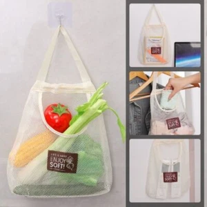 Hollow Sundries Storage Bag Widen Handle Kitchen Mesh Bag - Picture 1 of 8