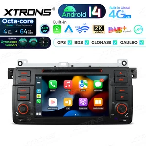 Android14 4+64GB Car DVD CD Player Stereo Radio For BMW E46 GPS CarPlay WiFi 4G - Picture 1 of 21