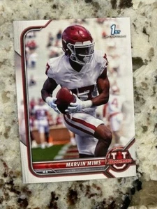 2022 Bowman University 1st Card Oklahoma Sooners Marvin Mims #17 - Bild 1 von 1