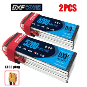 DXF 2PCS 5S 5200mAh Lipo Battery 18.5V 100C XT60 RC Lipo Battery Boat Truck - Picture 1 of 6