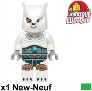 Lego Minifigure Chima Ice Bear Warrior 1 White Polar Bear Loc119 New - Picture 1 of 1