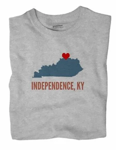 Independence Kentucky KY T-Shirt HEART - Picture 1 of 6
