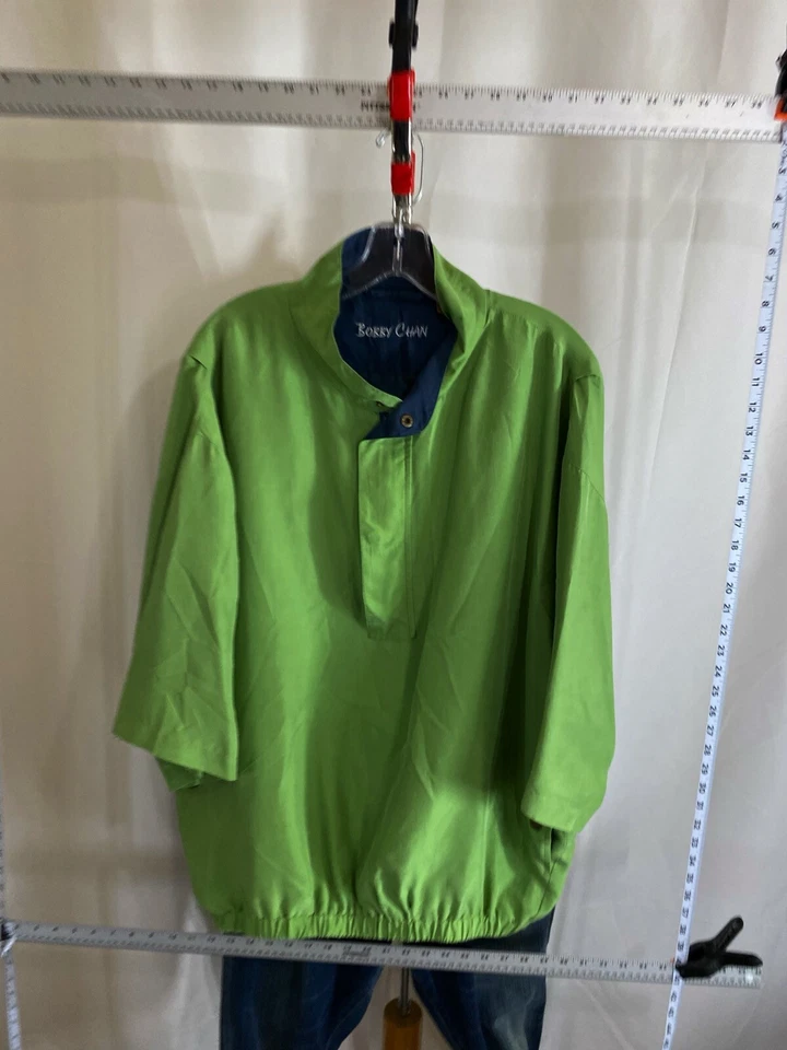 Camisa SUÉTER de Golf Bobby Chan Verde Seda Cremallera XL Extra Grande  Foto 1 de 4