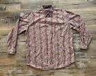 Alan Flusser Shirt Men’s Sz Large Button Up Paisley Colorful Long Sleeve Cotton