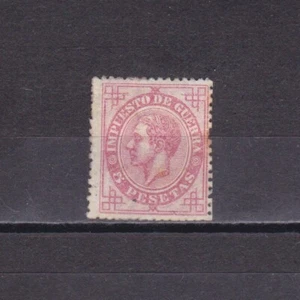 SPAIN 1876, Sc #MR9, CV $900, War tax, signed, MH - Picture 1 of 2