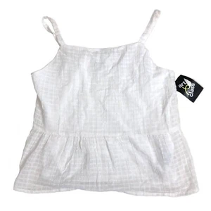 Art Class Girls Size XXL 18 Sleeveless Babydoll Tank Top Peplum White NWD - Picture 1 of 13