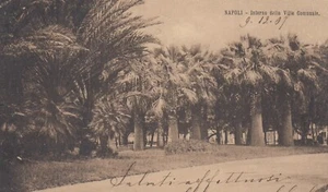 CARTOLINA *30 NAPOLI CAMPANIA INTERNO DELLA VILLA COMUNALE STORIA VIAGGIATA 1907 - Imagen 1 de 2