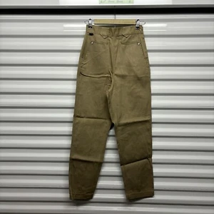 Vintage 1960s Womens Western Side Zip Pants Cotton Deadstock 25x27 Tan Beige - Picture 1 of 7