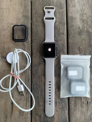 Apple Watch Series 3 38mm Space Gray Aluminum Case with Black Sport Band... - Image 1 of 4