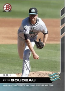 2019 TOPPS NOW BOWMAN NEXT #15 ASHTON GOUDEAU GET 8 OUTS TO SECURE AFL TITLE - Bild 1 von 2