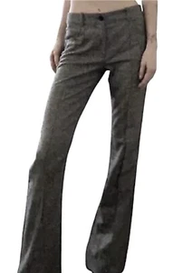 John Galliano Gray Tweed Side Pockets Trousers Pants Sz 8 Petite - Picture 1 of 14