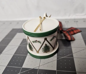 Spode Christmas Tree Ornament Drum with Drumsticks Miniature Series - Picture 1 of 5