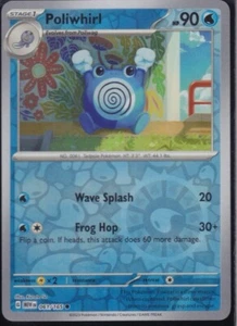 Tarjeta Pokémon Poliwhirl 061/165 Holograma Inverso Escarlata y Violeta 151 TCG CASI NUEVA - Imagen 1 de 1