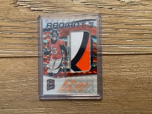 Panini Spectra Football KJ Hamler Radiant RPA 7/15 SSP Rookie Patch Auto Broncos - Picture 1 of 2