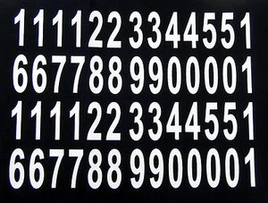 transfer iron on 50mm-- --52 numbers white for material, t-shirts banners etc - Picture 1 of 1