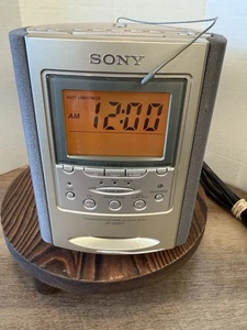 Sony Dream Machine ICF-CD863V TV Weather FM AM 4Band CD Clock Radio Alarm Works - Picture 1 of 12