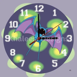 Exclusive Pokémon #041 Zubat First Gen Wall Clock - Picture 1 of 9