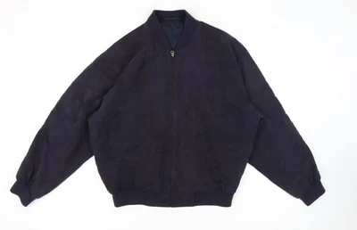 Marks & Spencer Men's Blue Bomber Jacket Size M - Image 1 of 4