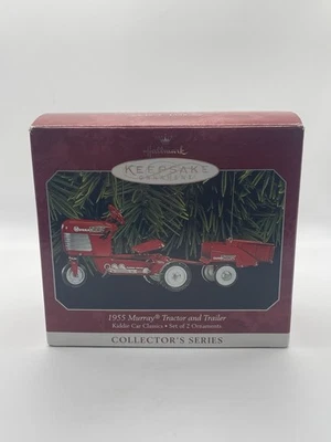 1955 MURRAY TRAC PEDAL TRACTOR AND TRAILER 1998 HALLMARK KEEPSAKE ORNAMENT NOB - Image 1 of 4