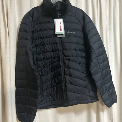 Men's XL Marmot Black Highlander Jacket Lightweight Down Water Resistant Puffer - Image 1 of 4